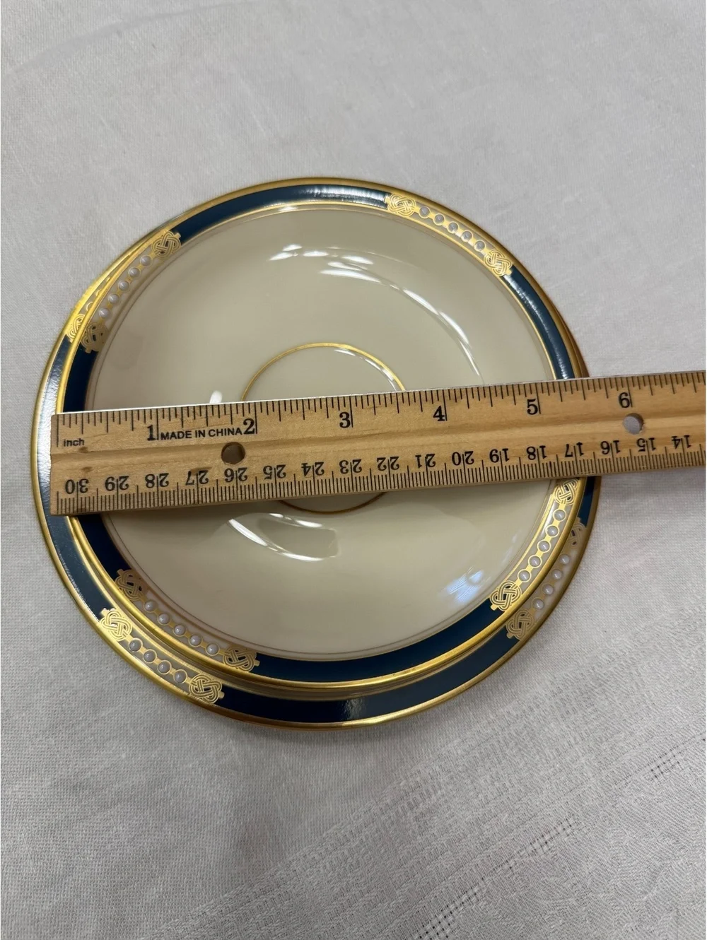 Vintage Lenox Presidential Collection Union 6-Piece Tea Cup & Plate Set